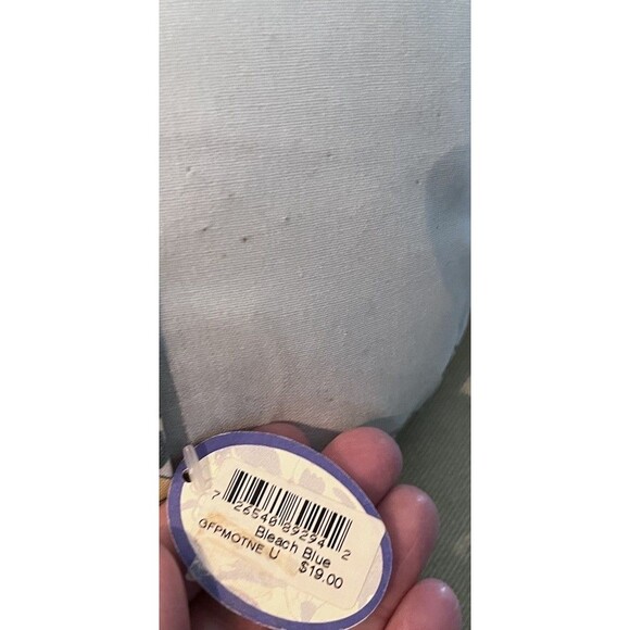 April Cornell NWT NOS Vintage "Mother" Round Floral Throw Accent Pillow Blue - Picture 5 of 6